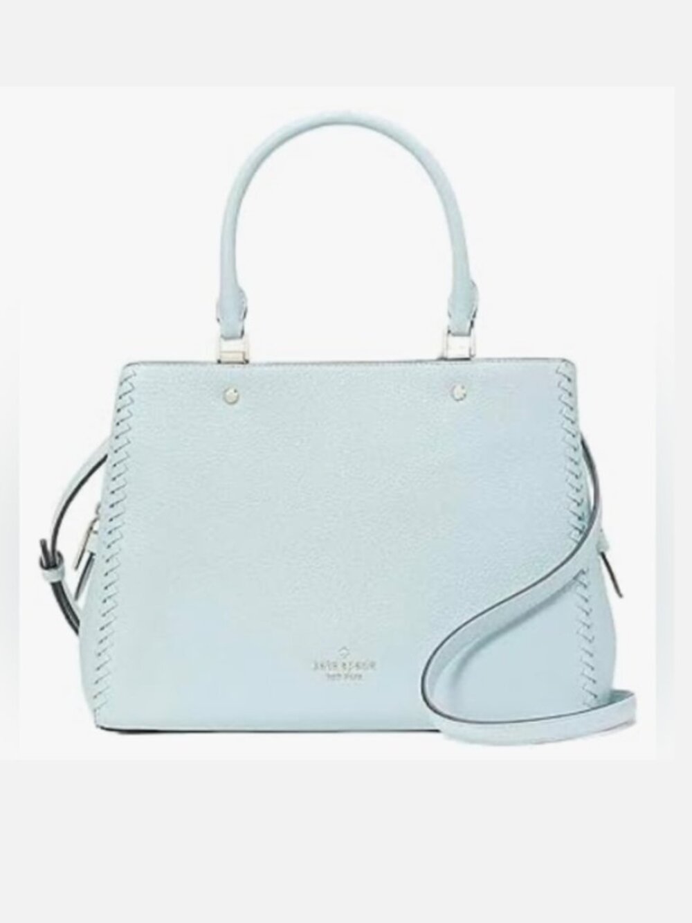 Kate Spade Leila Medium Triple Compartment Satchel in Dewy Blue NWT